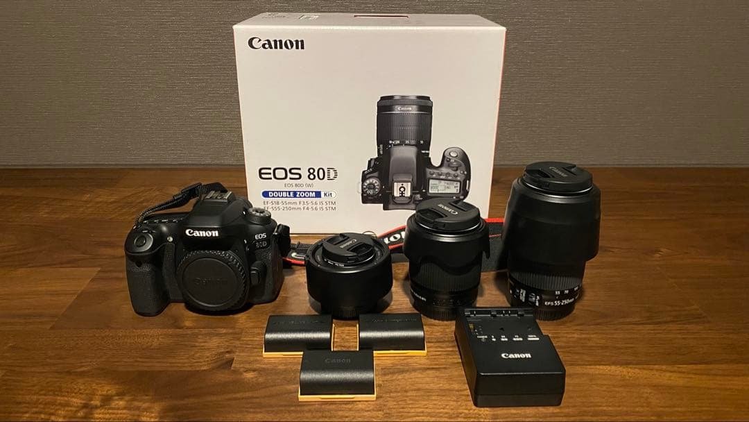 Canon 一眼レフカメラ EOS 80D レンズキット　+ 単焦点レンズ 楽天市場】【中古】 キヤノン Canon EOS 80D 単焦点&標準&望遠トリプル